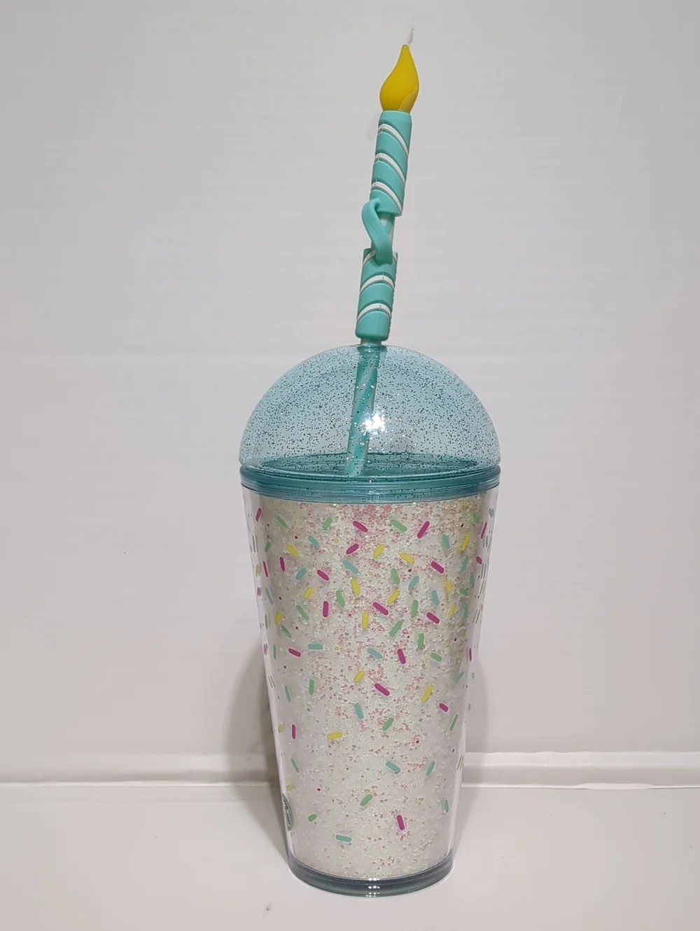 2025 Starbucks Tumbler 16oz With Birthday Candle Straw Topper NWT